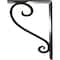 Ekena Millwork Edwards Wrought Iron Bracket, (Triple center brace), Antiqued Warm Silver 2"W x 5 1/2"D x 8"H BKTM02X05X08TEDAWS - alternate 5